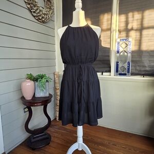 Women's Black Halter Dress